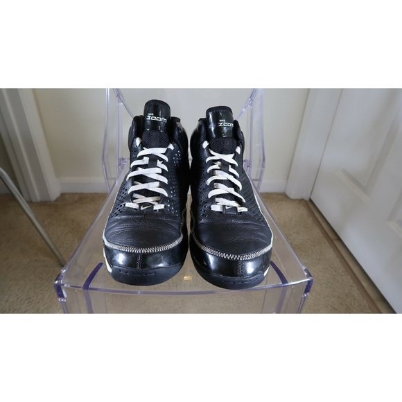 2007 NEW W/ BOX NIKE AIR ZOOM BB II ASIA 317993-012  SZ 13.5 Black/White - Picture 4 of 12